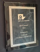 Plaque of MVP 2021 for Reflex Lighting